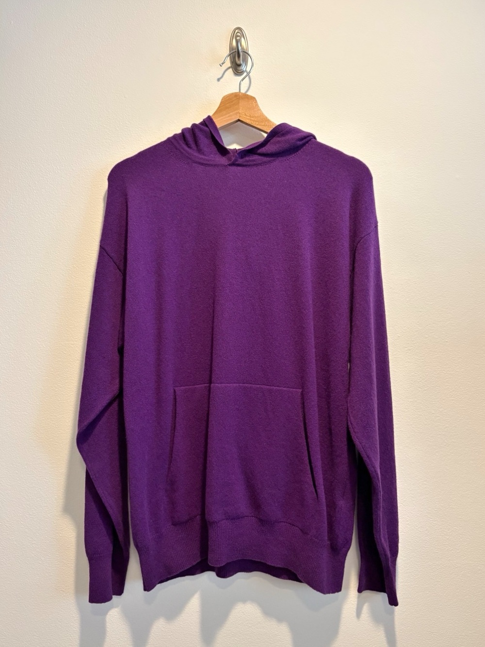 Seven Gauge || Men’s Cashmere Sweater Hoodie Purple III Large